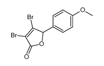 3,4-dibromo-5-(4-methoxyphenyl)furan-2(5H)-one Structure