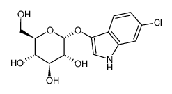 6-氯-3-吲哚基-Α-D-吡喃葡萄糖苷结构式