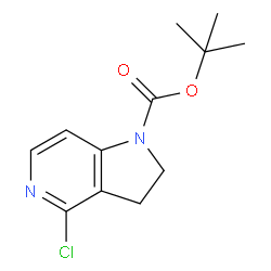 4-氯-2,3-二氢-1H-吡咯并[3,2-c]吡啶-1-甲酸叔丁酯结构式