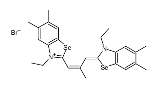 3-ethyl-2-[3-(3-ethyl-5,6-dimethyl-3H-benzoselenazol-2-ylidene)-2-methylprop-1-enyl]-5,6-dimethylbenzoselenazolium bromide Structure