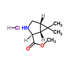 (1R,2S,5S)-6,6-dimethyl-3-aza-bicyclo[3.1.0]hexane-2-carboxylic acid methyl ester hydrochloride Structure