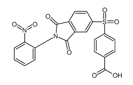 4-[2-(2-nitrophenyl)-1,3-dioxoisoindol-5-yl]sulfonylbenzoic acid结构式