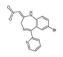 7-bromo-2-nitromethylene-5-pyridin-2-yl-2,3-dihydro-1H-benzo[e][1,4]diazepine Structure