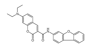 2H-1-Benzopyran-3-carboxamide,N-3-dibenzofuranyl-7-(diethylamino)-2-oxo-(9CI)结构式
