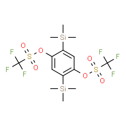 2,5-双(三甲基甲硅烷基)-1,4-亚苯基双(三氟甲磺酸酯)结构式
