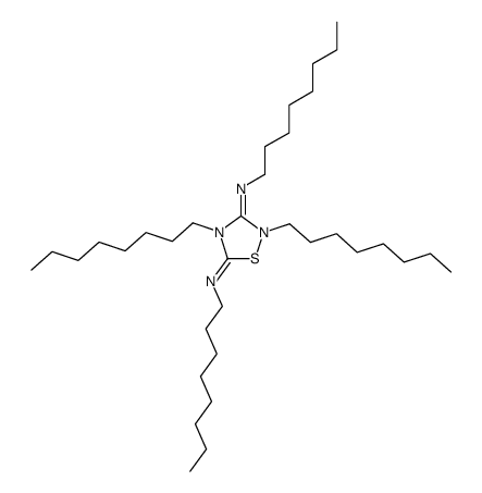 2,4,N,N'-tetraoctyl-[1,2,4]thiadiazolidine-3,5-diylidenediamine Structure