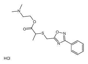 2-(dimethylamino)ethyl 2-[(3-phenyl-1,2,4-oxadiazol-5-yl)methylsulfanyl]propanoate,hydrochloride Structure