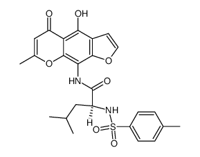 N-(Tos-Leu)-desmethyl-visnagin结构式