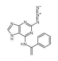 2-叠氮-6-苄基氨基嘌呤结构式