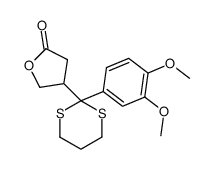 4-[2-(3,4-dimethoxyphenyl)-1,3-dithian-2-yl]oxolan-2-one结构式
