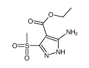 ethyl 3-amino-5-methylsulfonyl-1H-pyrazole-4-carboxylate结构式