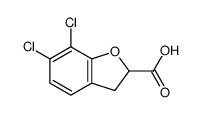 6,7-Dichloro-2,3-dihydrobenzofuran-2-carboxylic acid结构式