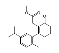 [2-(5-Isopropyl-2-methyl-phenyl)-6-oxo-cyclohex-1-enyl]-acetic acid methyl ester结构式