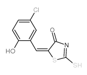 4-Thiazolidinone,5-[(5-chloro-2-hydroxyphenyl)methylene]-2-thioxo- Structure