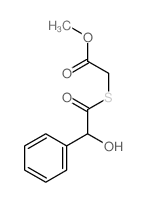 methyl 2-(2-hydroxy-2-phenyl-acetyl)sulfanylacetate结构式