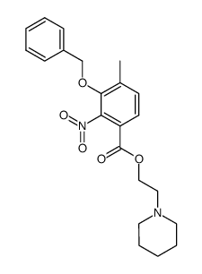 3-benzyloxy-4-methyl-2-nitro-benzoic acid 2-piperidin-1-yl-ethyl ester结构式