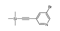 3-Bromo-5-((2-trimethylsilyl)ethynyl)pyridine Structure