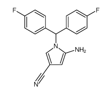 5-amino-1-[bis(4-fluorophenyl)methyl]pyrrole-3-carbonitrile Structure