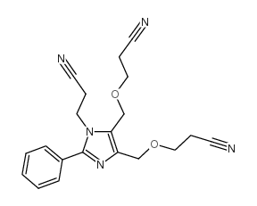 4,5-双[(2-氰乙氧基)甲基]-2-苯基咪唑-1-丙腈结构式