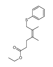 ethyl 4,5-dimethyl-6-phenylsulfanylhex-4-enoate结构式