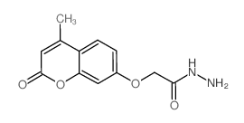 (4-甲基-2-氧代-2H-色烯-7-氧基)-乙酸肼结构式