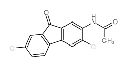 N-(3,7-dichloro-9-oxo-fluoren-2-yl)acetamide结构式
