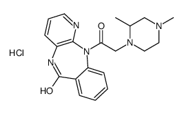 11-[2-(2,4-dimethylpiperazin-1-yl)acetyl]-5H-pyrido[2,3-b][1,4]benzodiazepin-6-one,hydrochloride结构式