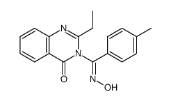 2-ethyl-3-(N-hydroxy-4-methyl-benzimidoyl)-3H-quinazolin-4-one结构式
