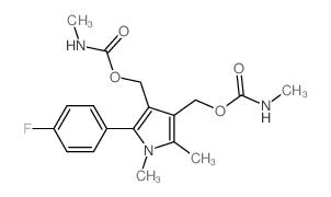 1H-Pyrrole-3,4-dimethanol, 2- (4-fluorophenyl)-1,5-dimethyl-, bis(methylcarbamate) (ester)结构式