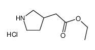 ETHYL 2-(PYRROLIDIN-3-YL)ACETATE HYDROCHLORIDE structure