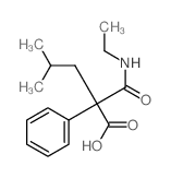Benzeneacetic acid, a-[(ethylamino)carbonyl]-a-(2-methylpropyl)-结构式