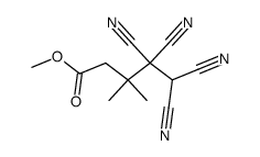 methyl 3,3-dimethyl-4,4,5,5-tetracyanopentanoate Structure