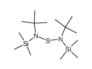 Bis(tert-butyl(trimethylsilyl)amino)sulfan结构式