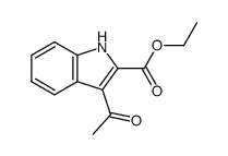 ethyl 3-acetyl-1H-indole-2-carboxylate结构式