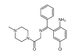 2-[[(2-amino-5-chlorophenyl)-phenylmethylidene]amino]-1-(4-methylpiperazin-1-yl)ethanone结构式