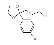 2-(4-bromophenyl)-2-(3-chloropropyl)-1,3-dioxolane结构式