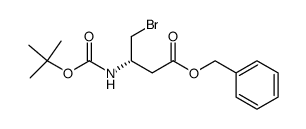 (S)-3-(Boc-氨基)-4-溴丁酸苄酯结构式
