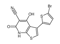 3-(5-bromothien-2-yl)-4-hydroxy-6-oxo-6,7-dihydrothieno[2,3-b]pyridine-5-carbonitrile Structure