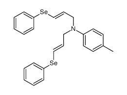 4-methyl-N,N-bis(3-phenylselanylprop-2-enyl)aniline Structure
