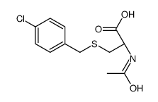 (2R)-2-acetamido-3-[(4-chlorophenyl)methylsulfanyl]propanoic acid Structure