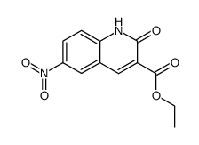 6-Nitro-2-oxo-1,2-dihydro-quinoline-3-carboxylic acid ethyl ester Structure