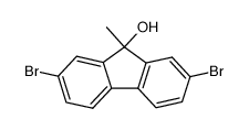 2,7-dibromo-9-hydroxy-9-methylfluorene Structure