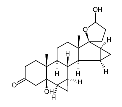 6β,7β,15β,16β-dimethylene-5β-hydroxy-3-oxo-17α-pregn-21,17-carbolactol Structure