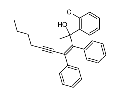 (Z)-2-(2-chlorophenyl)-3,4-diphenyldec-3-en-5-yn-2-ol结构式