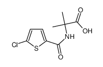 2-(5-chlorothiophene-2-carboxamido)-2-methylpropanoic acid Structure