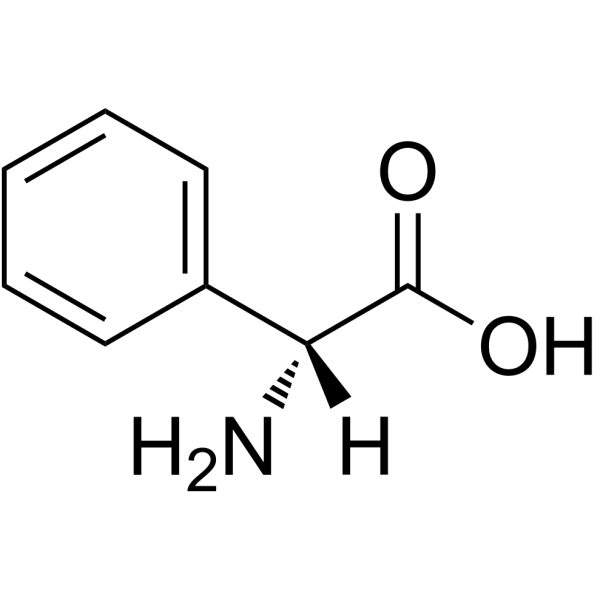 D-(-)-α-苯基甘氨酸结构式