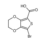 7-溴-2,3-二氢噻吩并[3,4-b][1,4]二噁英-5-羧酸结构式
