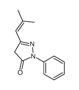5-(2-methylprop-1-enyl)-2-phenyl-4H-pyrazol-3-one结构式