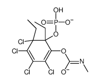 [3,4,5,6-tetrachloro-1,6-diethyl-2-(methylcarbamoyloxy)cyclohexa-2,4-dien-1-yl] phosphate结构式