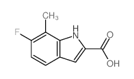 6-氟-7-甲基-1H-吲哚-2-羧酸结构式